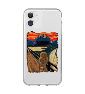 Iphone 11 Uyumlu Susam Sokağı Kurabiye Canavarı Tasarımlı Şeffaf Telefon Kılıfı
