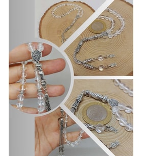 Kristal Kuvars Taşı 33lük Tesbih 6mm (4734)