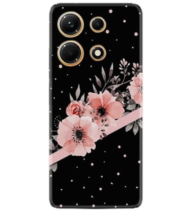Infınix Note 30 Kılıf Resimli Desenli Baskılı Silikon Siyah Şerit Mermer 1298