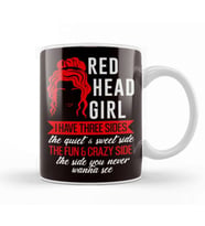 Redhead Girl Ginger Red Orange Hair Haired Irish Red Head Kupa Bardak Porselen