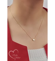 KALP KOLYE MİNİMAL GOLD, ROSE VE GÜMÜŞ RENK 925 AYAR GÜMÜŞ KOLYE (Gold)
