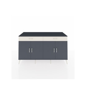 Kronos Konsol 4 Raflı 2 Çekmeceli 4 Kapaklı 176x59x99 Antrasit-Antrasit/Aytaşı