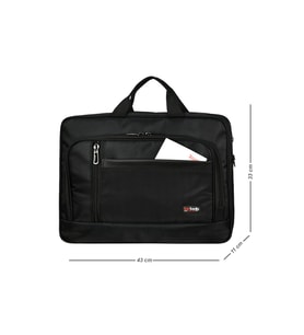 GALB Leather Evrak Cantasi Unisex Siyah 16.5 Inc Laptop & Cantasi