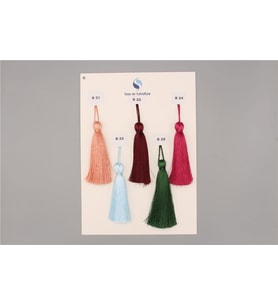 Polyester Püskül - 12 cm Bordo
