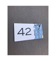 Füme Aynalı Beyaz Kapı Numarası - 42