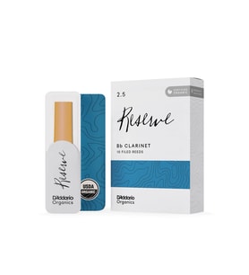 Rico ODCR1025 Organic Reserve Bb Klarnet Kamışı No: 2.5 (Orta Seviye/Eğitim) - 10'lu Paket  Organik Üretim, Geleneksel Kesim ve Dengeli Ton