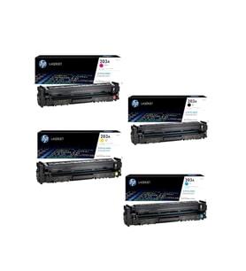 203a Cf540-cf541a-cf542a-cf543a Siyah Ve Renkli Orijinal Toner