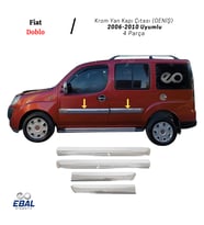 Fiat Doblo Krom Yan Kapı Çıtası 4 Prç 2006-2010 (Geniş) P.Çelik