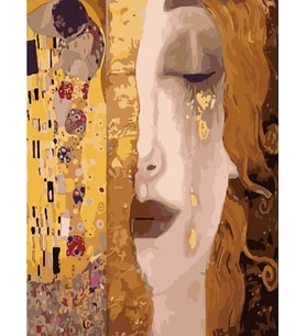 Gustav Klimt İki Eser Sayılarla Boyama Seti 40x50 cm (Tuvale Gerili)