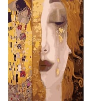 Gustav Klimt İki Eser Sayılarla Boyama Seti 40x50 cm (Tuvale Gerili)