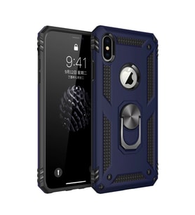 Apple İphone Xs Max Kılıf Sofya Yüzüklü Silikon Kapak - Lacivert