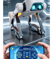 Uzaktan Kumandalı ve Mobil Kontrollü Şarjlı Yapay Zekalı Robot Köpek Sesle Kontrol Şarkı Söyleme Dans Etme Uzaktan Kontrol Robot Köpek