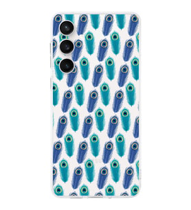 PrintiFy Samsung Galaxy S23 Fe ile Uyumlu Nazar Boncuğu 4  Kamera Korumalı Şeffaf Silikon Kılıf