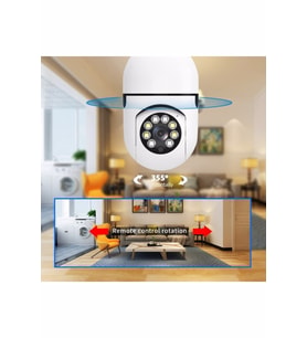 Pazariz Wifi 360 Panoramik Ampul Kamera Gece Görüş Ses Akıllı Hareket Algılayıcı