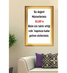 RIZIK KANVAS TABLO EV DUVAR SALON DÜKKAN OFİS HEDİYELİK DEKARASYON SÜSÜ