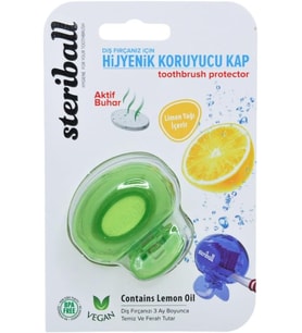 Diş Fırçası Koruma Kabı - Limon Kokulu Çocuk Manuel Diş Fırçaları İçin (Karma Renk)