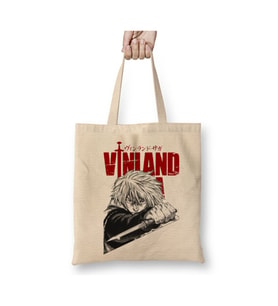 Thorfinn Vinland Saga Beyaz Bez Çanta Uzun Saplı Alışveriş Çantası Plaj Çantası