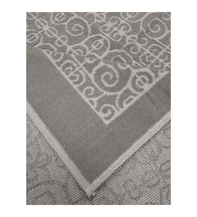 Pamuklu Bukle Lüks Kilim (140x200)-Spiral Gri