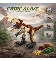Dinosaur Paradise 304 Parça Dinozor Yapı Seti - Macera Dünyası Blokları