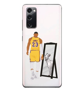 Samsung Galaxy S20 FE Uyumlu Lebron James Goat Tasarımlı Şeffaf Telefon Kılıfı