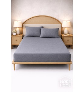 More Home  Tek  Kişilik  Lastikli Çarşaf  Seti + Yastık Kılıfı  Antrazit (Antrasit)
