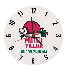 Yılbaşına Özel Tasarım Ahşap Duvar Saati