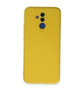 Huawei Mate 20 Lite Kılıf Nano İçi Kadife Silikon - Sarı