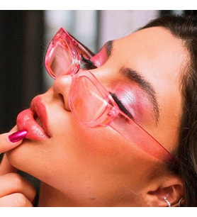 Chunky Frame Vintage  Pembe Güneş Gözlüğü