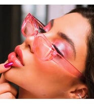 Chunky Frame Vintage  Pembe Güneş Gözlüğü