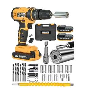 Metal Şanzıman Bakır Sargı ve Matkap Seti ile Güçlü Soket Gator Grip