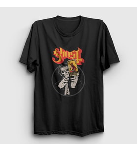 Presmono Unisex Siyah Tarot Ghost T-Shirt 52505tt