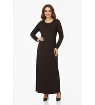 Kadın Uzun Kol Taşlı Sandy Elbise BGL-ST04663 (Kahverengi)