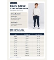 Erkek Çocuk Beli İpli Paçası Lastikli Jogger Eşofman Altı Bej Gri Lacivert Ak55010
