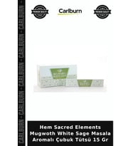 Özel Üretim Beyaz Adaçayı Hem Sacred Elements Mugwoth White Sage Masala Aromalı Çubuk Tütsü 15 Gr