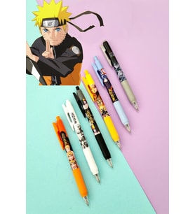 Naruto Demon One Piece Anime Karakter Tasarımlı 0,5mm Jel Kalem 6'lı Set