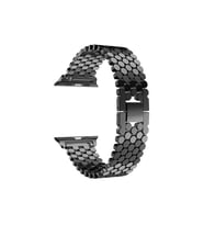 Apple Watch 38mm Uyumlu Kordon Metal Bal Peteği Şık Tasarım KRD-30 Kayış