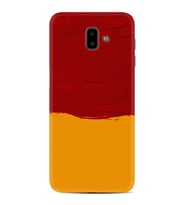 Samsung J6 Plus J7 Prime J7 Pro M20 Kılıf Desenli Silikon Sarı Kırmızı Boya 1708