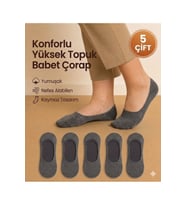 5 Çift Erkek Babet Patik Pamuklu Çorap