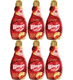 Bingo Soft Çamaşır Yumuşatıcı Konsantre 1440ML Lovely (6 Lı Set)