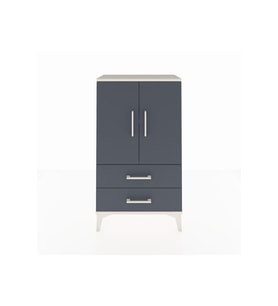 Arges Komodin 2 Raflı 2 Çekmeceli 2 Kapaklı 60x30x106 Aytaşı-Antrasit
