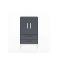 Arges Komodin 2 Raflı 2 Çekmeceli 2 Kapaklı 60x30x106 Aytaşı-Antrasit
