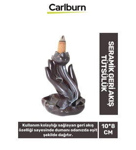 Özel Üretim Dekoratif İthal Parlak Şelale Seramik Geri Akış Tütsülük & Oda Kokusu Biblo 10*8 Cm