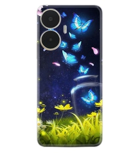 C55 Kılıf Resimli Desenli Baskılı Silikon Flowers Fox 1309