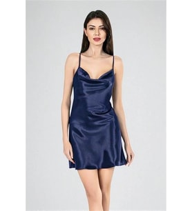 Amora Secret Kısa Gecelik Degaje Lacivert 7740
