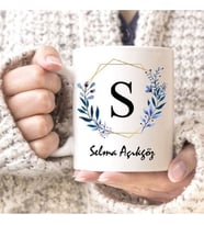 Cup Isme Özel Baskılı Kupa Isim Baş Harfi Kişiselleştirilebilir Özel Kupa Bardak Fincan
