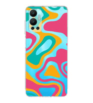 PrintiFy İnfinix Hot 12 Uyumlu Kamera Korumalı Renkli Desen Tasarımlı Şeffaf Silikon Kılıf