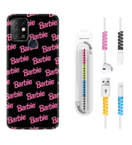 INFINIX Hot 8 9 10 11S Hot 10 Play 10T Kılıf Kablo Koruma Spiral Silikon Barbie 1404