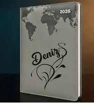 BK Gift Kişiye Özel İsimli Termo Sert Kapak 2026 Gri Ajanda -5, Öğretmenler Günü Hediyesi, Yeni İş Hediyesi