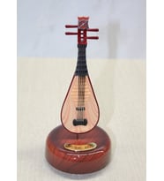 Ud Tasarımlı Ahşap Mekanik Müzik Kutusu Nostaljik Dekor