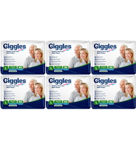 Giggles Hasta Bezi Yetişkin Bel Bantlı Tekstil Yüzey Büyük - Large (L) 180 Adet (6PK*30)
